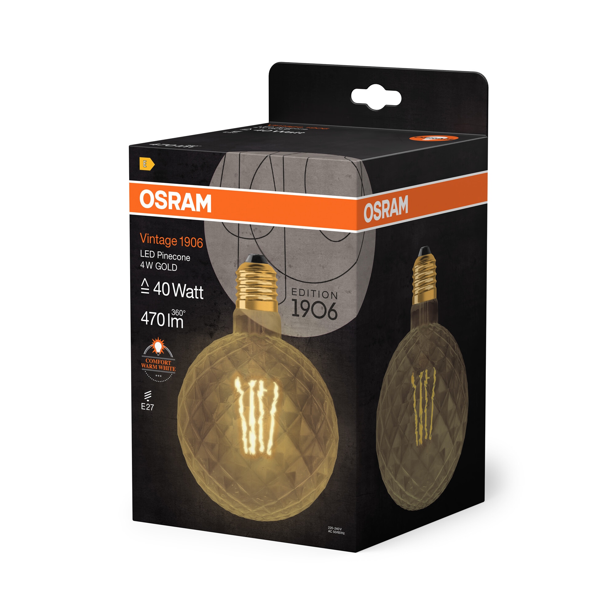 Lâmpada LED 4W 2400K E27  Dourada Dourado-4