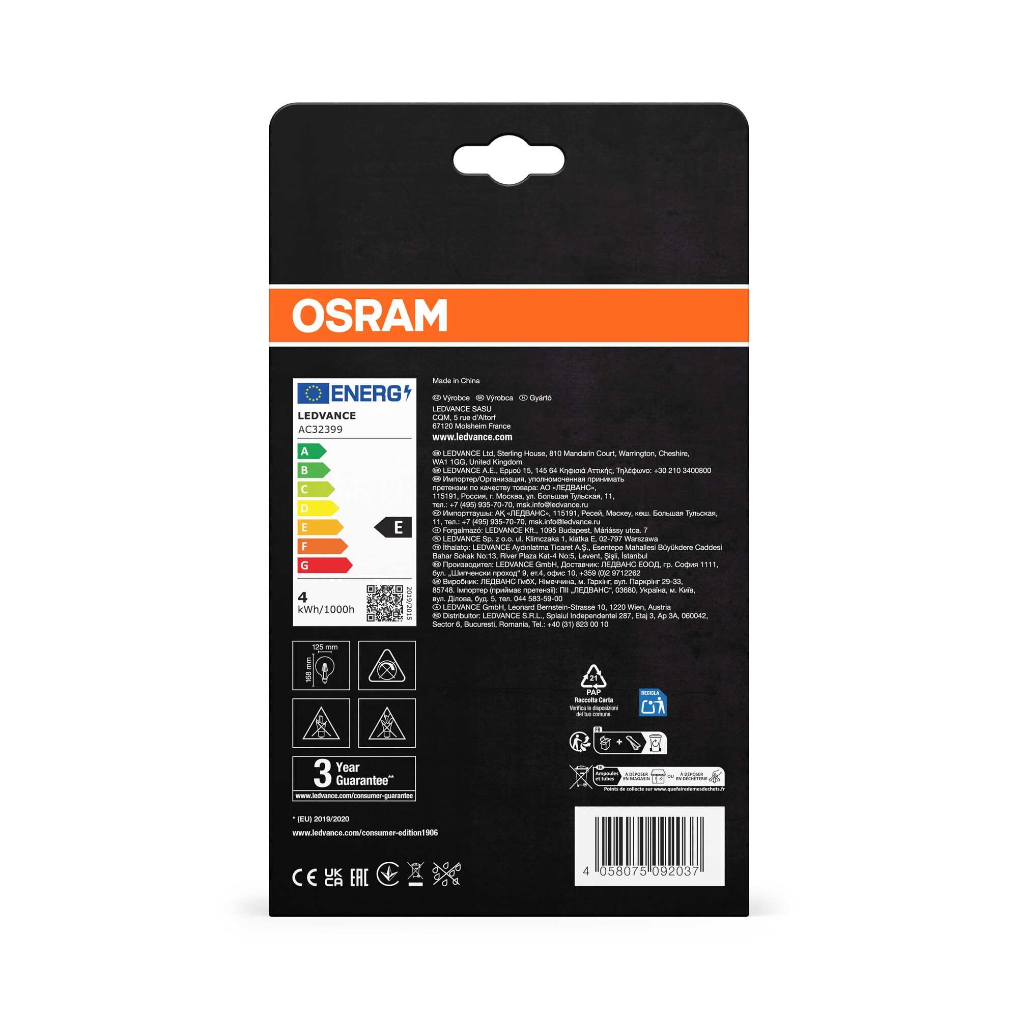 Lâmpada LED 4W 2400K E27  Dourada Dourado-5