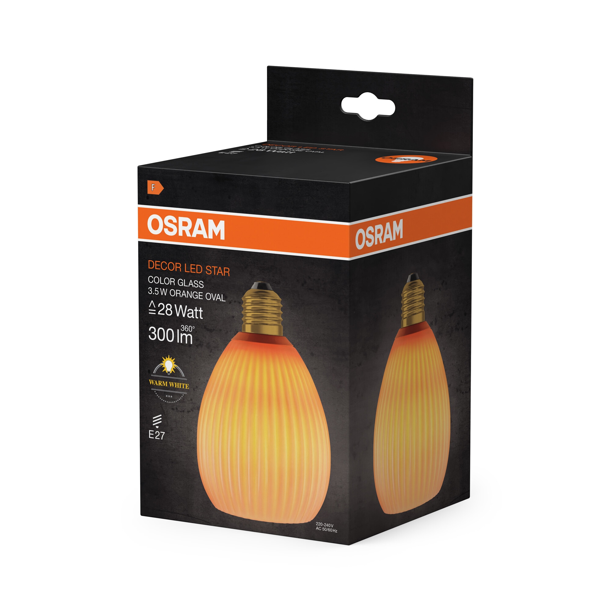 Bombilla LED Decorativa 3,5W 2700K E27 Cristal Naranja Naranja-3