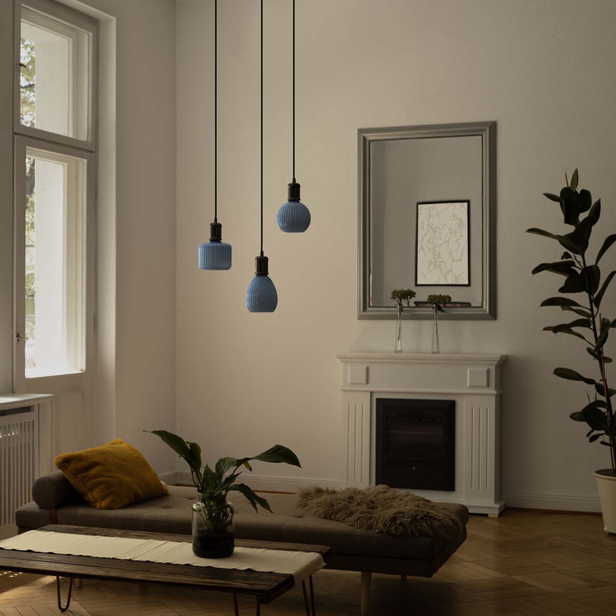 Bombilla LED Decorativa 3,5W 2700K E27Cristal Azul Azul-2