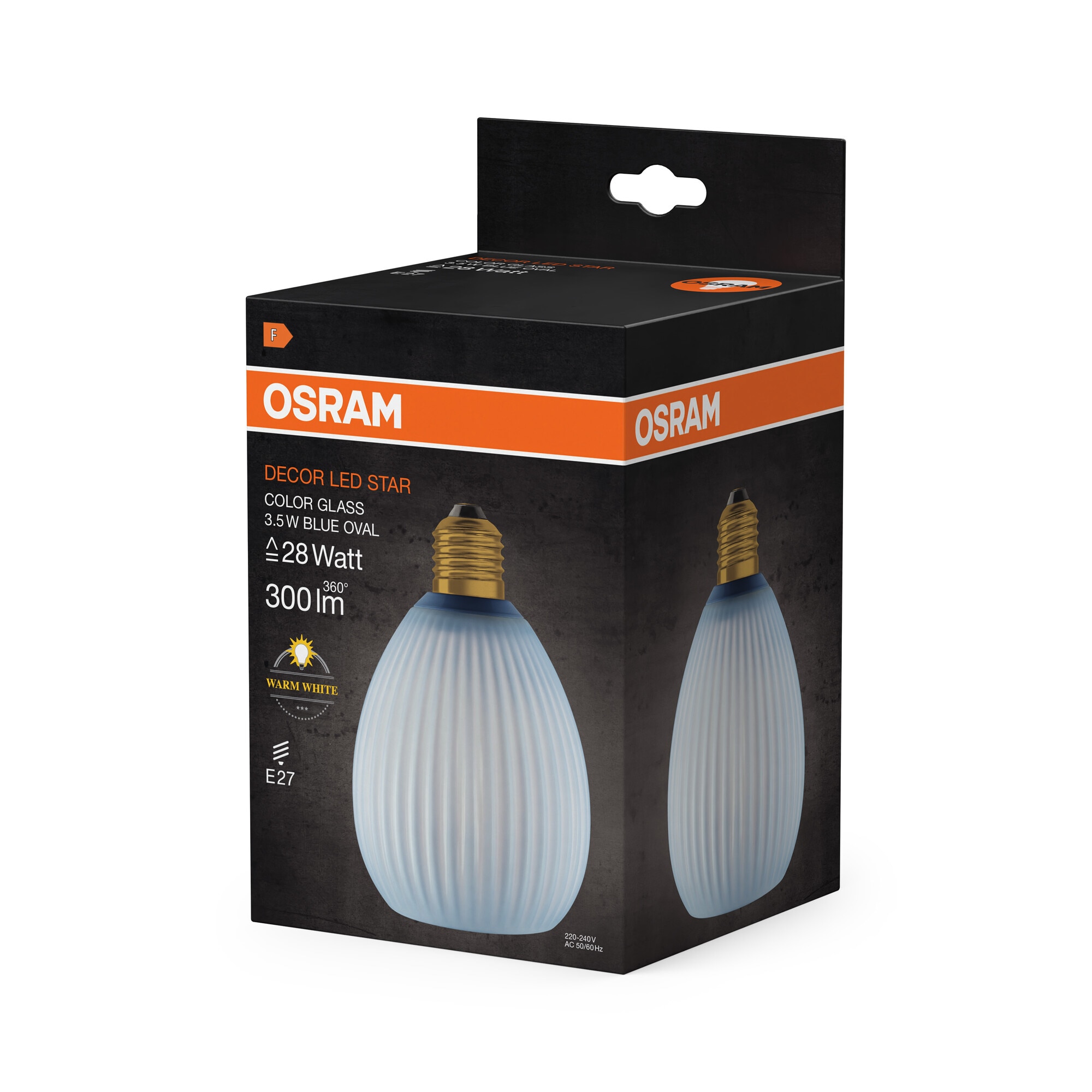 Bombilla LED Decorativa 3,5W 2700K E27Cristal Azul Azul-4