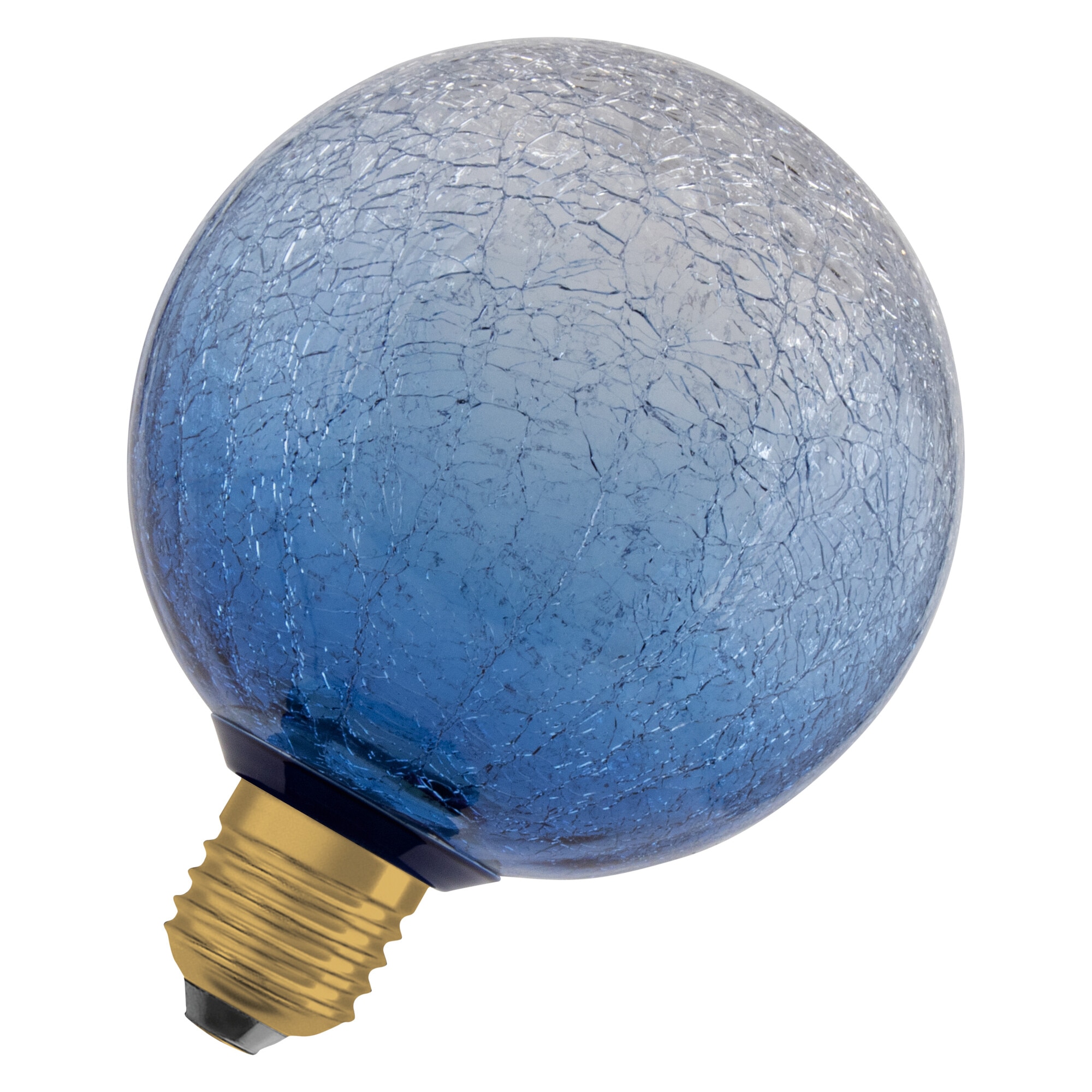 Imagen 0 de Bombilla LED Decorativa 3,5W 2700K E27 Cristal Azul Craquelado Redonda