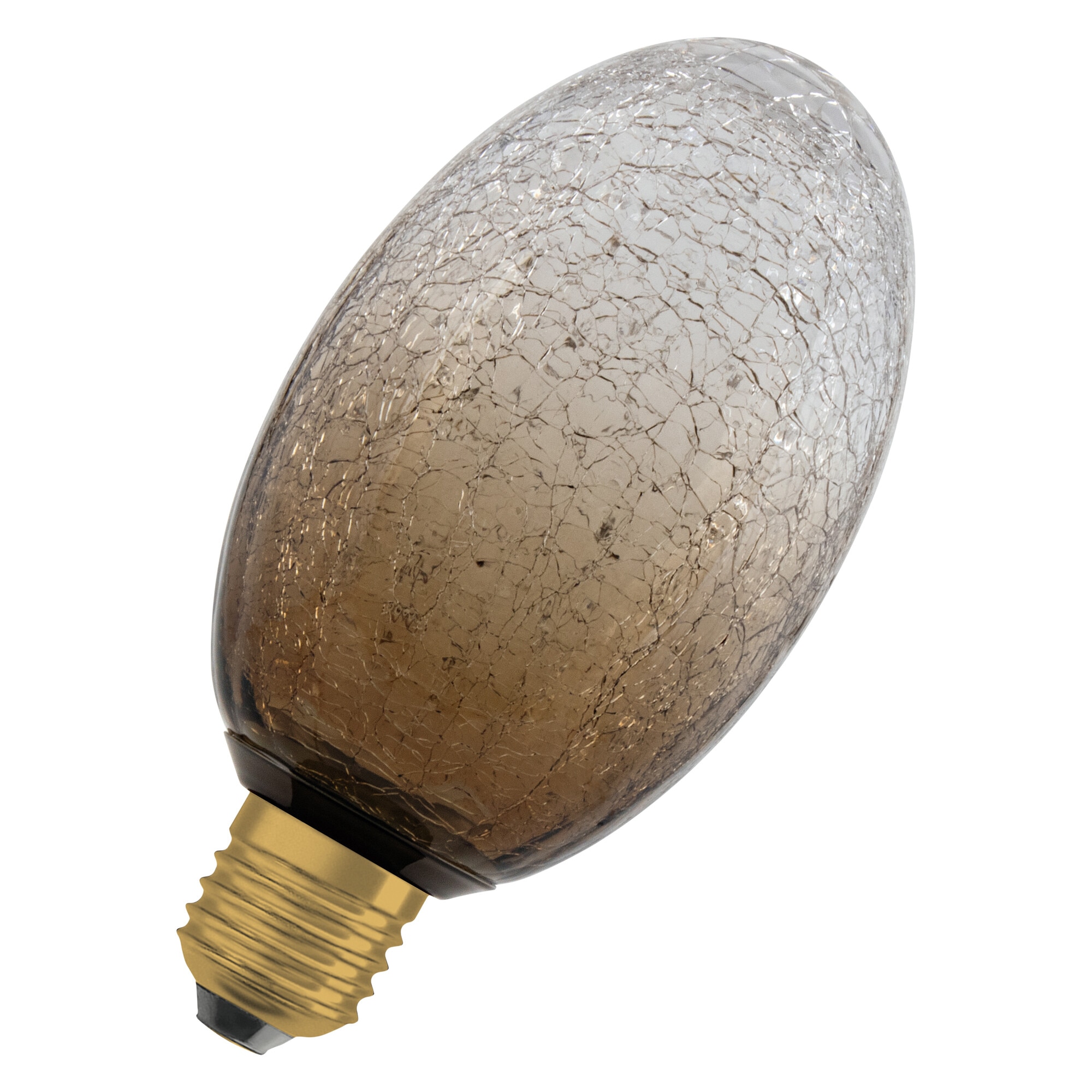 Imagen 0 de Bombilla LED Decorativa 3,5W 2700K E27 Cristal Marrón Craquelado Ovalada