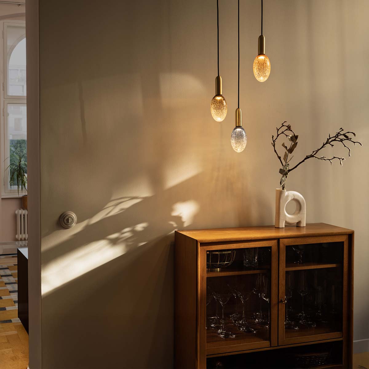 Bombilla LED Decorativa 3,5W 2700K E27 Cristal Marrón Craquelado Ovalada Marrón-2