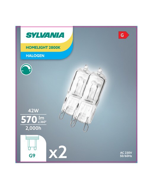 Bombilla Halógena Cápsula G9 42 W 570 lm (x2) Luz cálida ( <= 3000 K )-2
