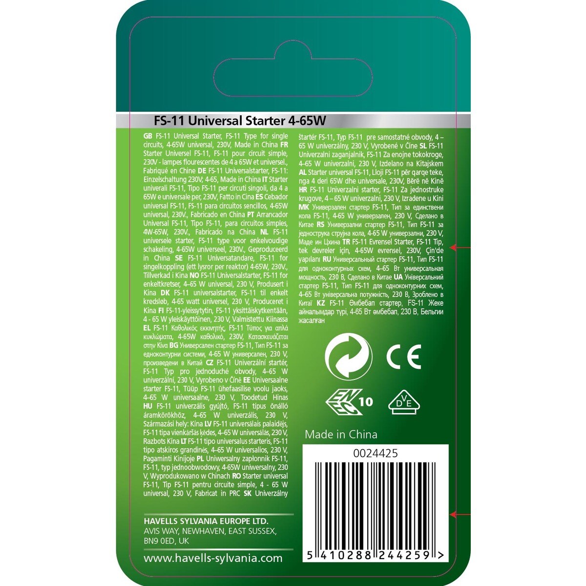 Cebador para tubos Fluorescentes (x 2 unidades) Blanco-3