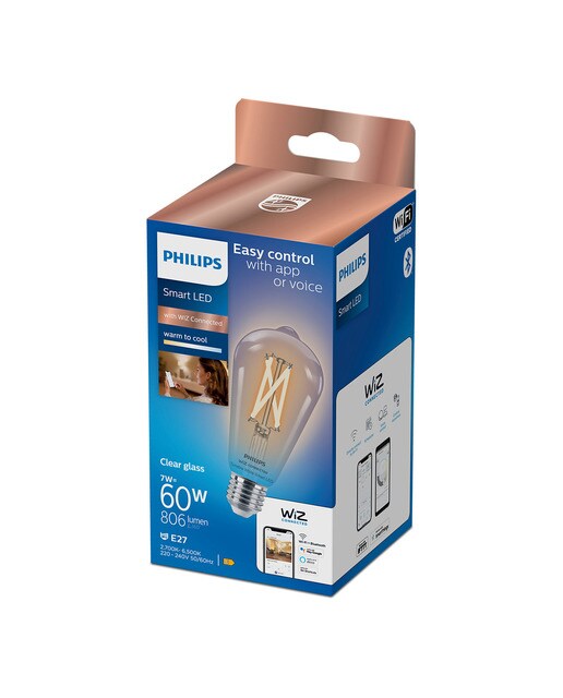 Lâmpada LED Inteligente Filamento Transparente E27 Regulável - 7 W Branco-5