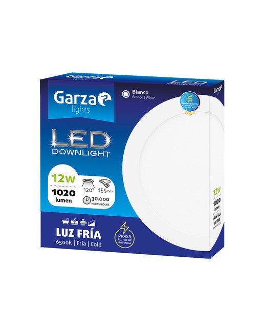Downlight LED Redonda de Encastre 12 W 1020 lm Branco-2