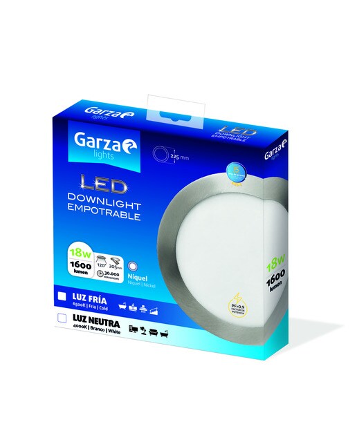 Downlight LED redondo empotrable 18 W 1600 lm Luz fría ( >= 5000 K )-2