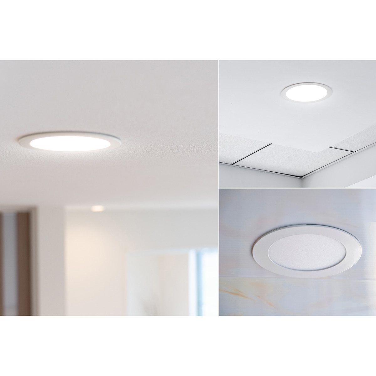 Downlight Empotrable Circular Acrílico GARZA 1950lm 18W 65K Ø220 Blanco Blanco-3