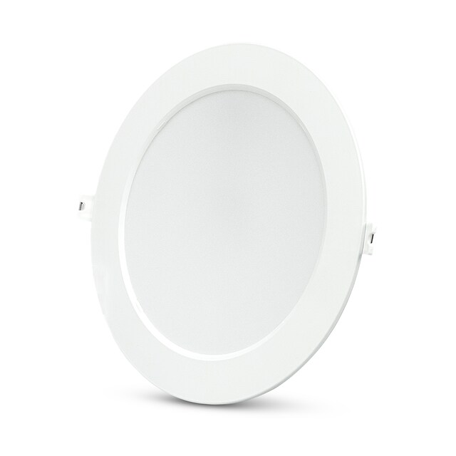 Imagen 0 de Downlight empotrable circular blanco acrílico GARZA extraplano 18W 1950LM 4000K. Pack 1+1