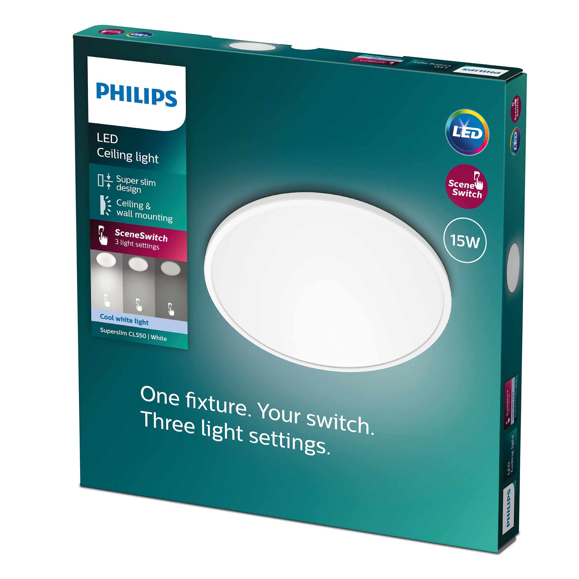 Downlight LED superficie redondo 15 W 1500 lm BCO Luz neutra ( >= 3000 K / <= 5000 K )-5