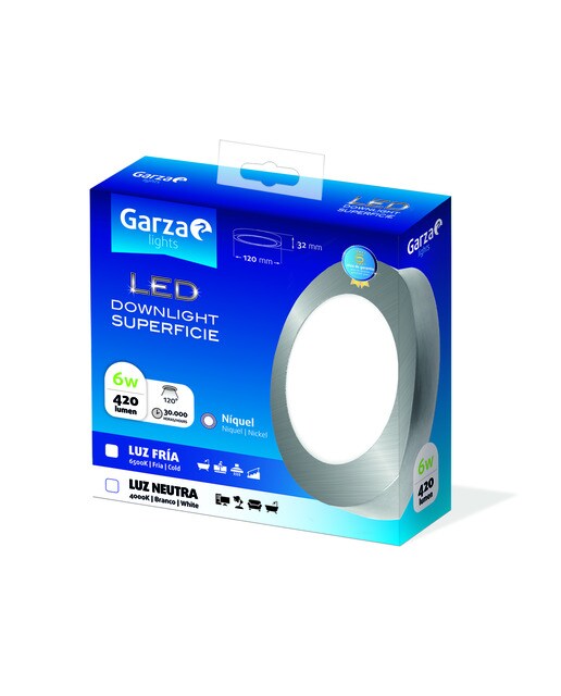 Downlight LED Superfície Redonda 6 W 420 lm NICK Luz fria (>= 5000 K).-2
