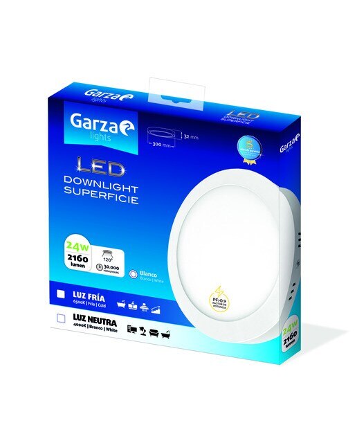 Downlight LED superficie redondo 24 W 2160 lm BCO Luz fría ( >= 5000 K )-2