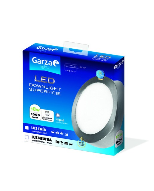 Downlight LED superficie redondo 18 W 1600 lm NICK Luz neutra ( >= 3000 K / <= 5000 K )-2