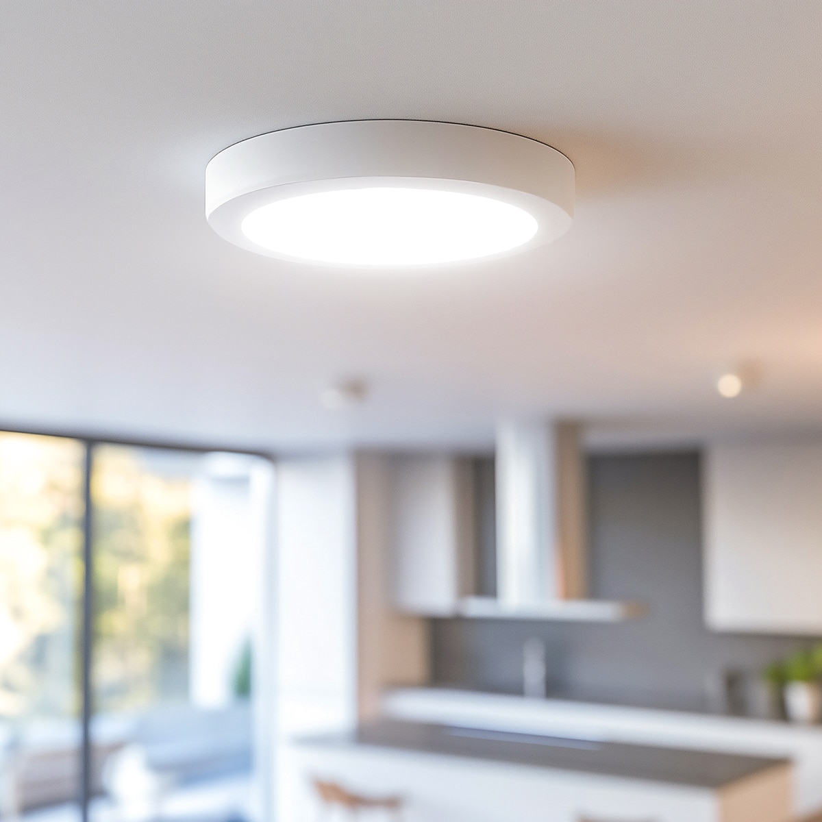 Downlight de Superficie Circular Acrílico GARZA 1950lm 18W 40K Ø220 Blanco Blanco-3