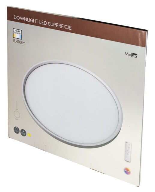 Panel LED Superficie Redondo 45 W 5400 lm Gris-9