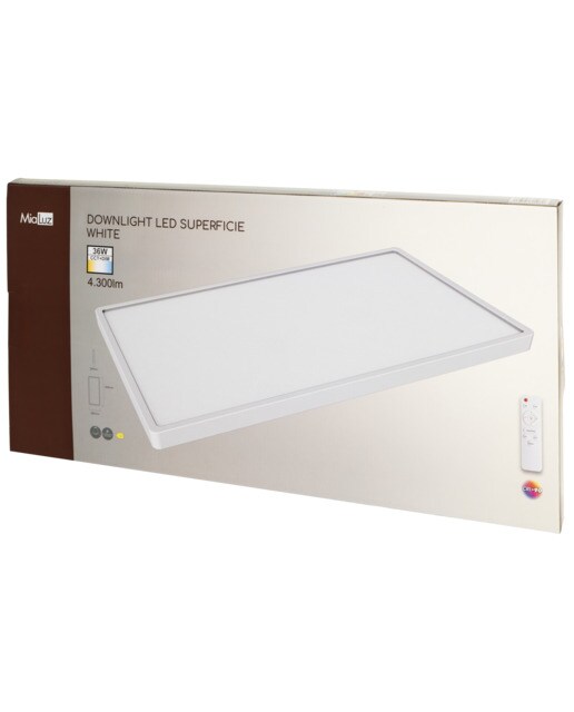 Panel LED Superficie Rectangular 36 W 4300 lm Metal-7