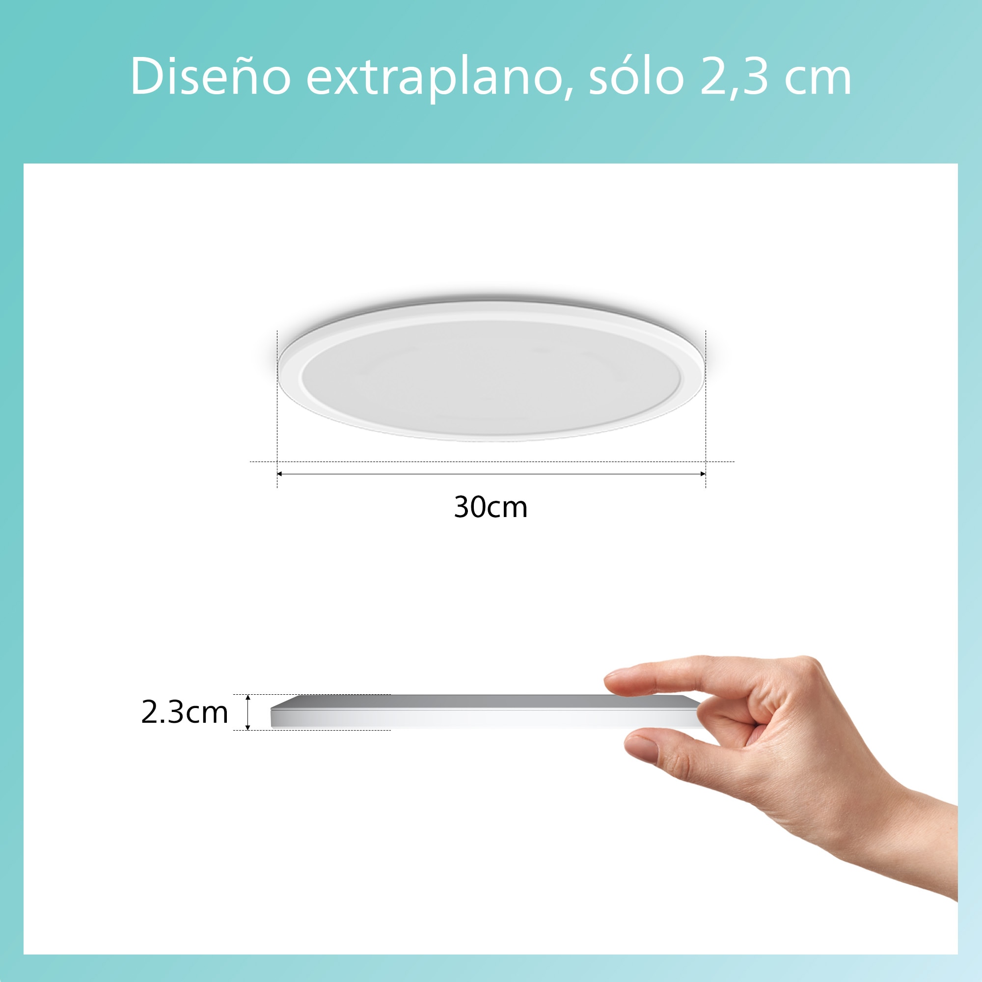 Panel LED Redondo Scene Switch Baño 18W 2700K Ø 30 cm Blanco-8