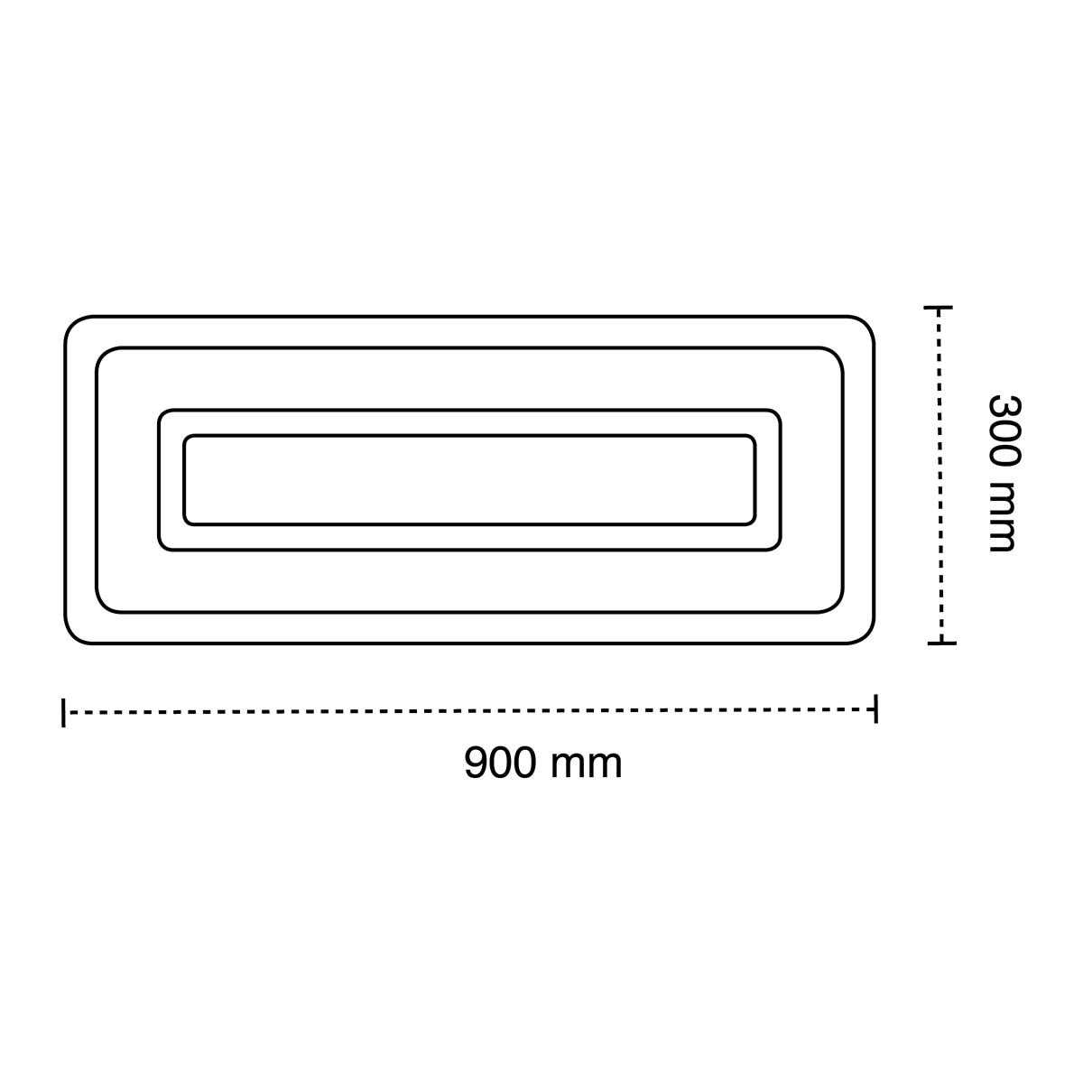 Panel LED Cryn 64W 4000K 5200 lm 900 x 300 mm Blanco-3
