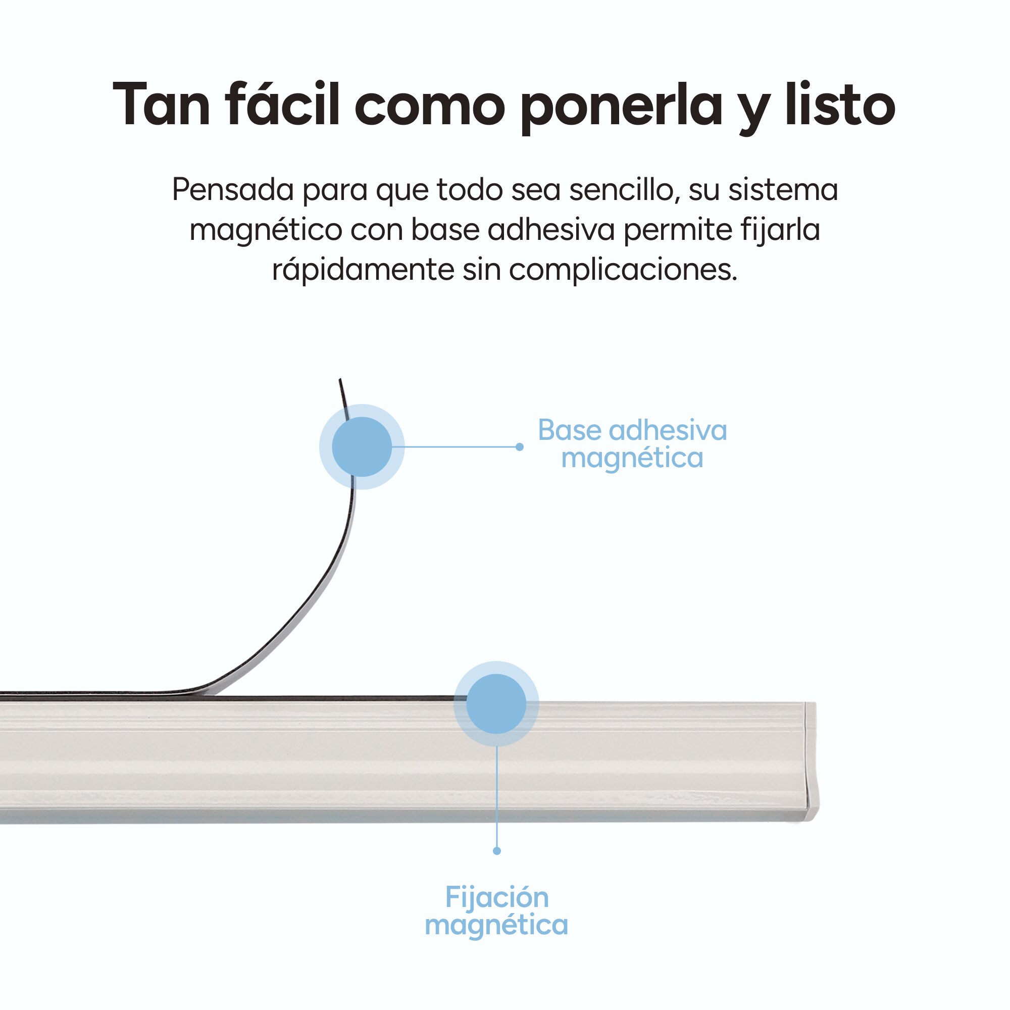 Luz LED Grace KSIXsix, 33 cm, Sensor inteligente, 80lm, 20 LEDs, Pilas Blanco-5