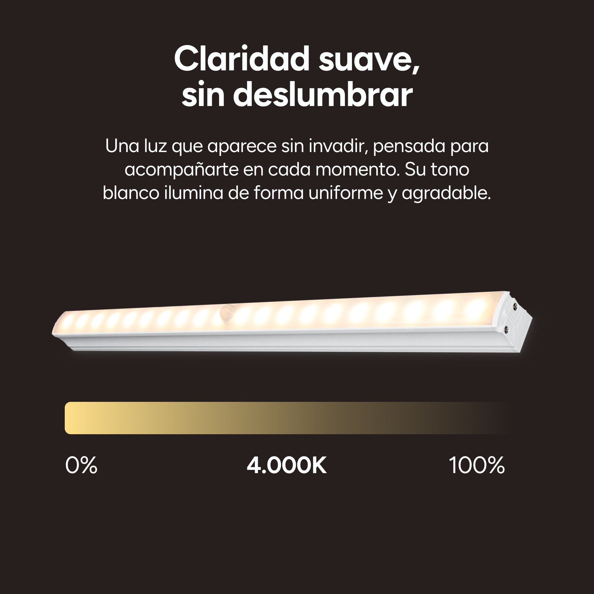 Luz LED Grace KSIXsix, 33 cm, Sensor inteligente, 80lm, 20 LEDs, Pilas Blanco-7
