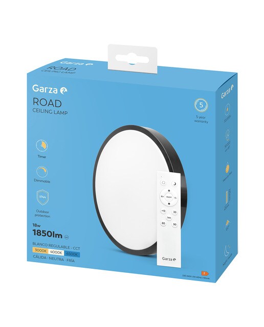 Arandela LED Redondo Road com Comando 18 W - 1850 lm Branco-6