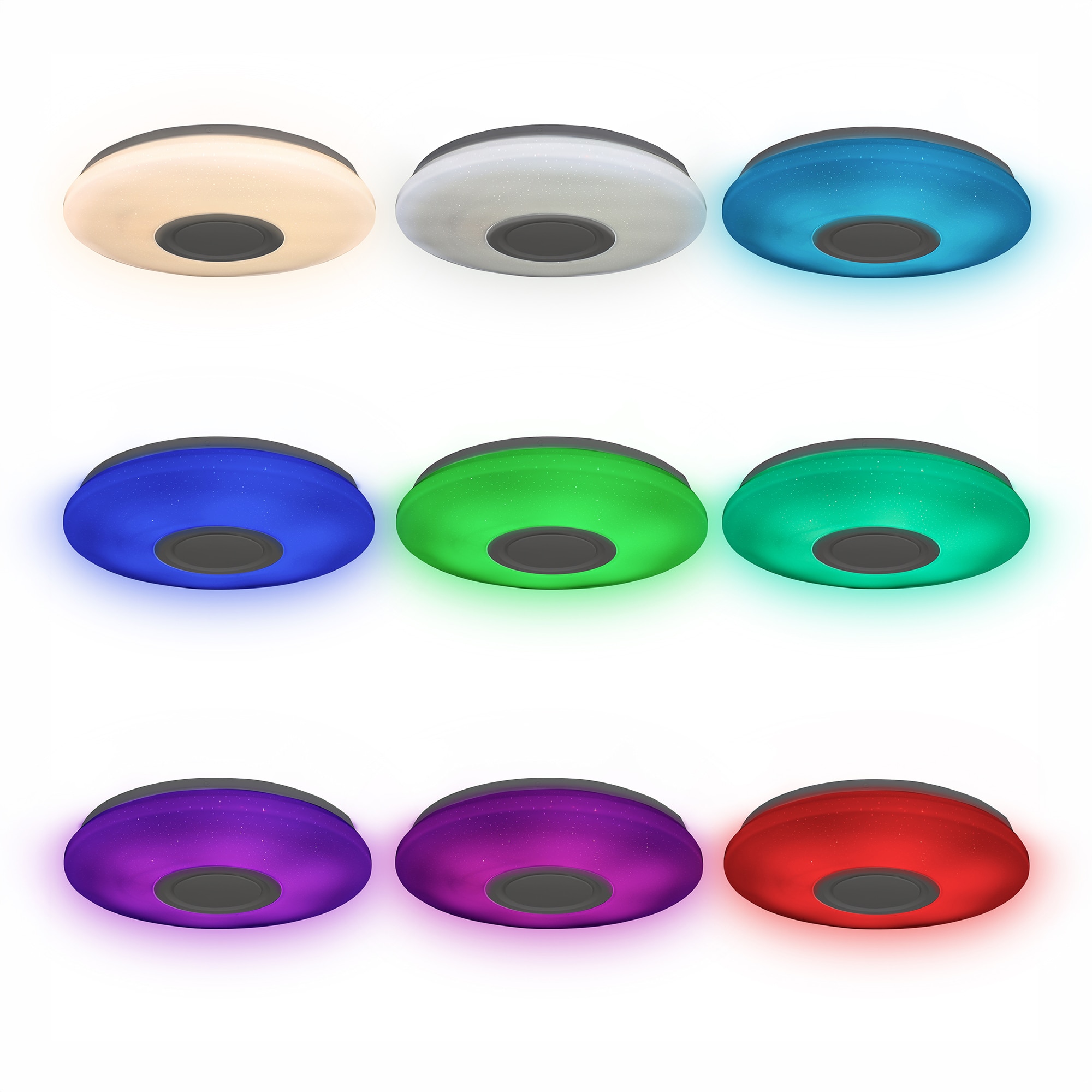 Plafón Inteligente SmartLED con Altavoz Rainbow CCT-RGBIC Ø40 cm 30W 2200 lm Blanco-4