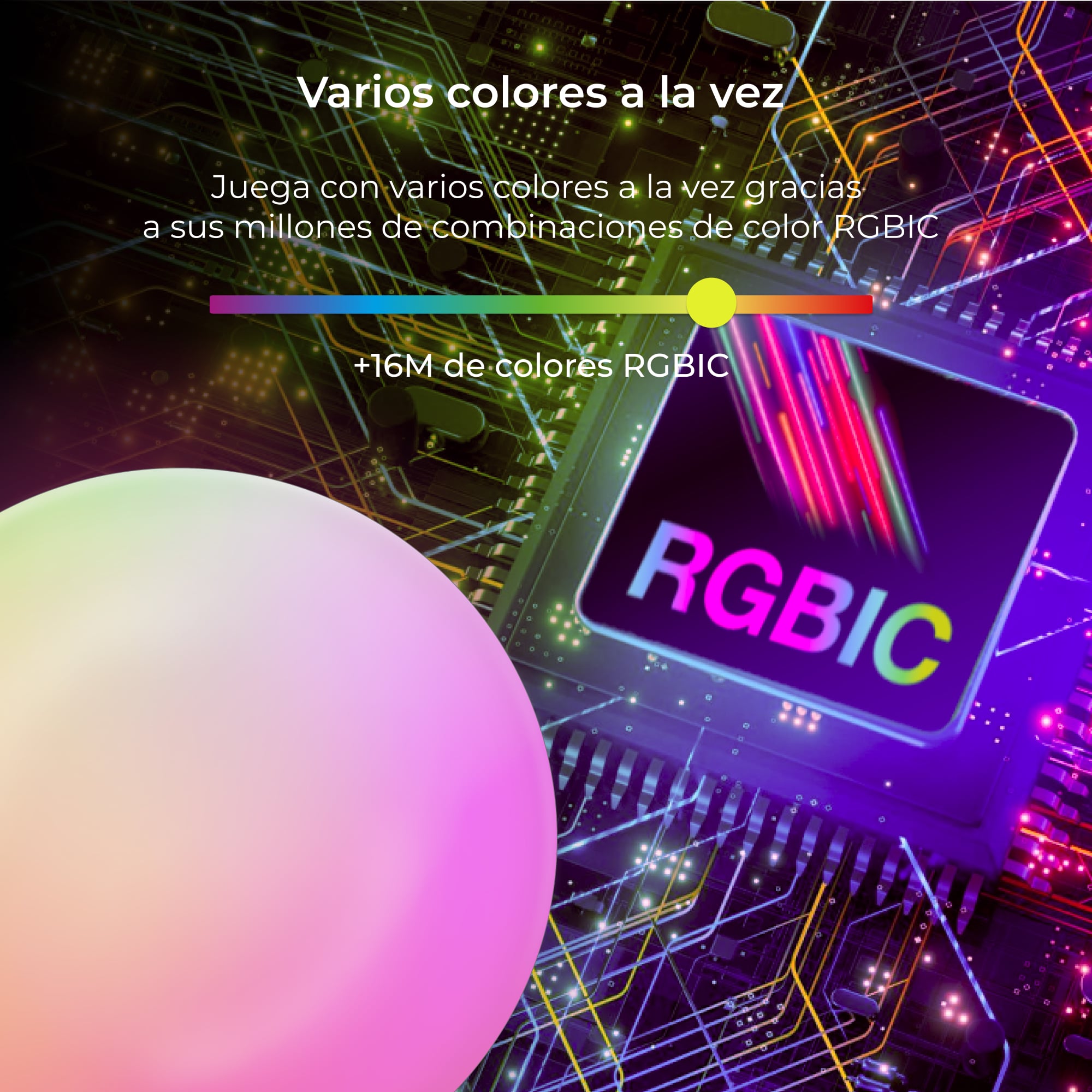 Plafón Inteligente SmartLED Boreal RGBIC-CCT Ø38,5 cm 52W 5600 lm Blanco-6