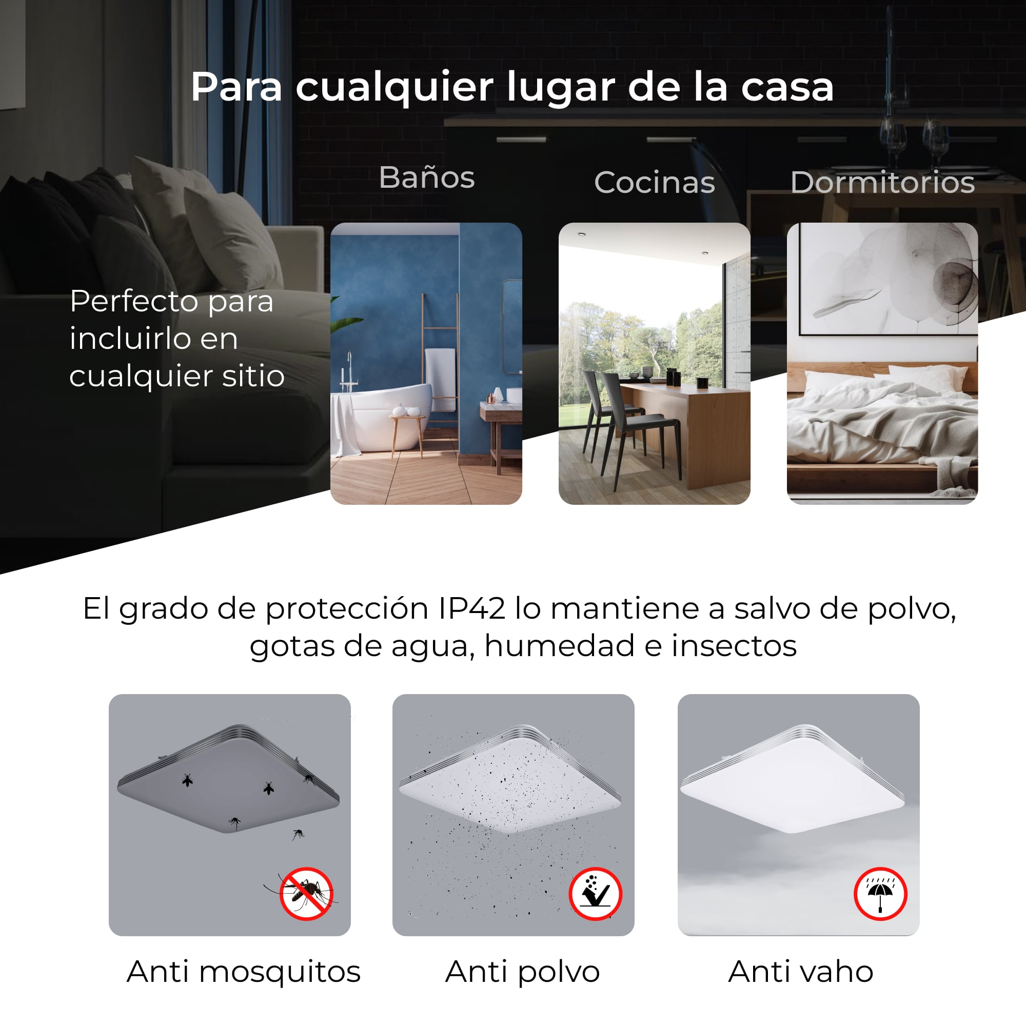 Plafón Inteligente SmartLED Twilight RGBIC-CCT Ø47,5 cm 70W 7700 lm Blanco-8