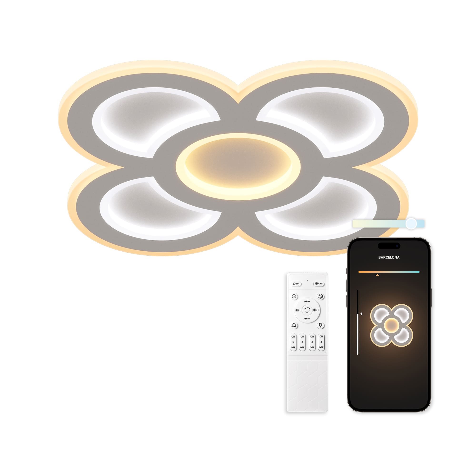 Imagem 0 de Plafon Inteligente SmartLED Barcelona CCT Ø40 cm 90 W 11 387 lm