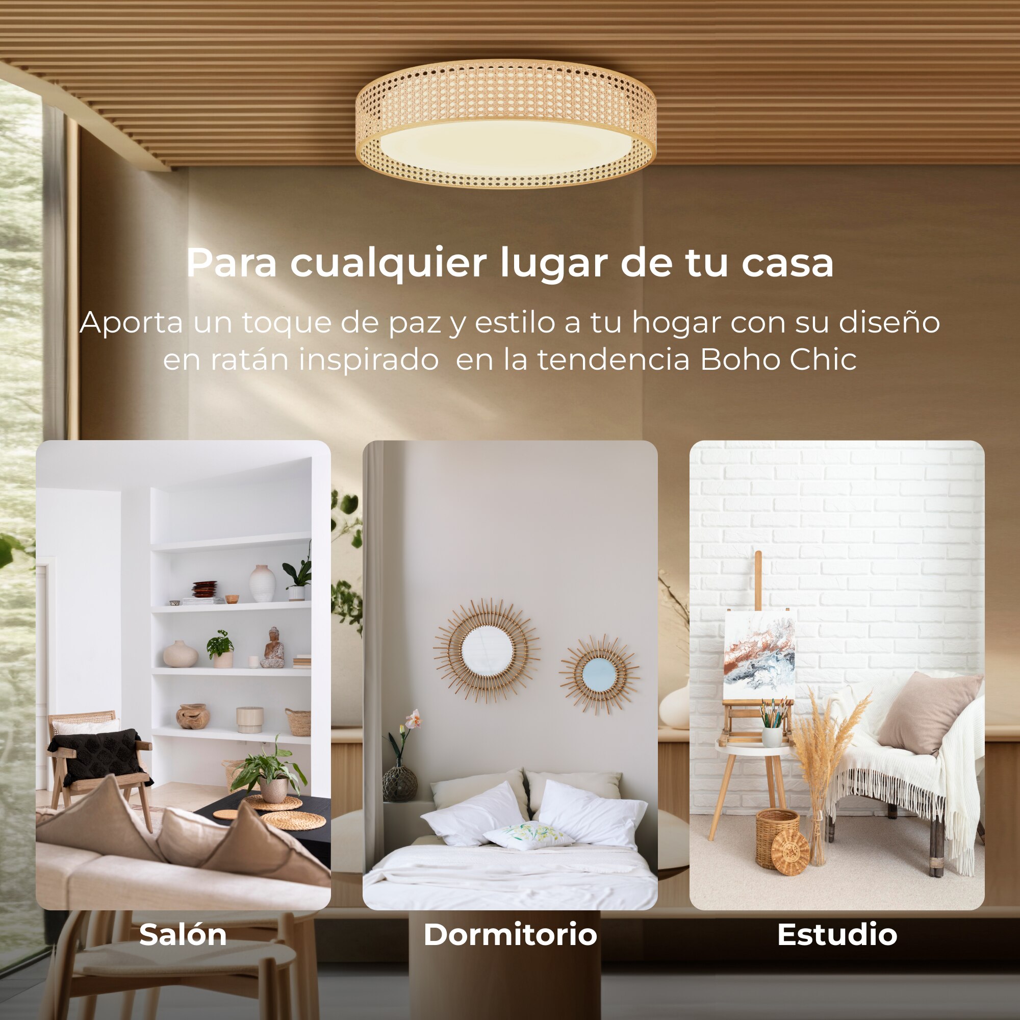 Plafón Inteligente SmartLED con Altavoz Bohemia RGBIC-CCT Ø46 cm 35W 4000 lm Blanco / Amarillo-8