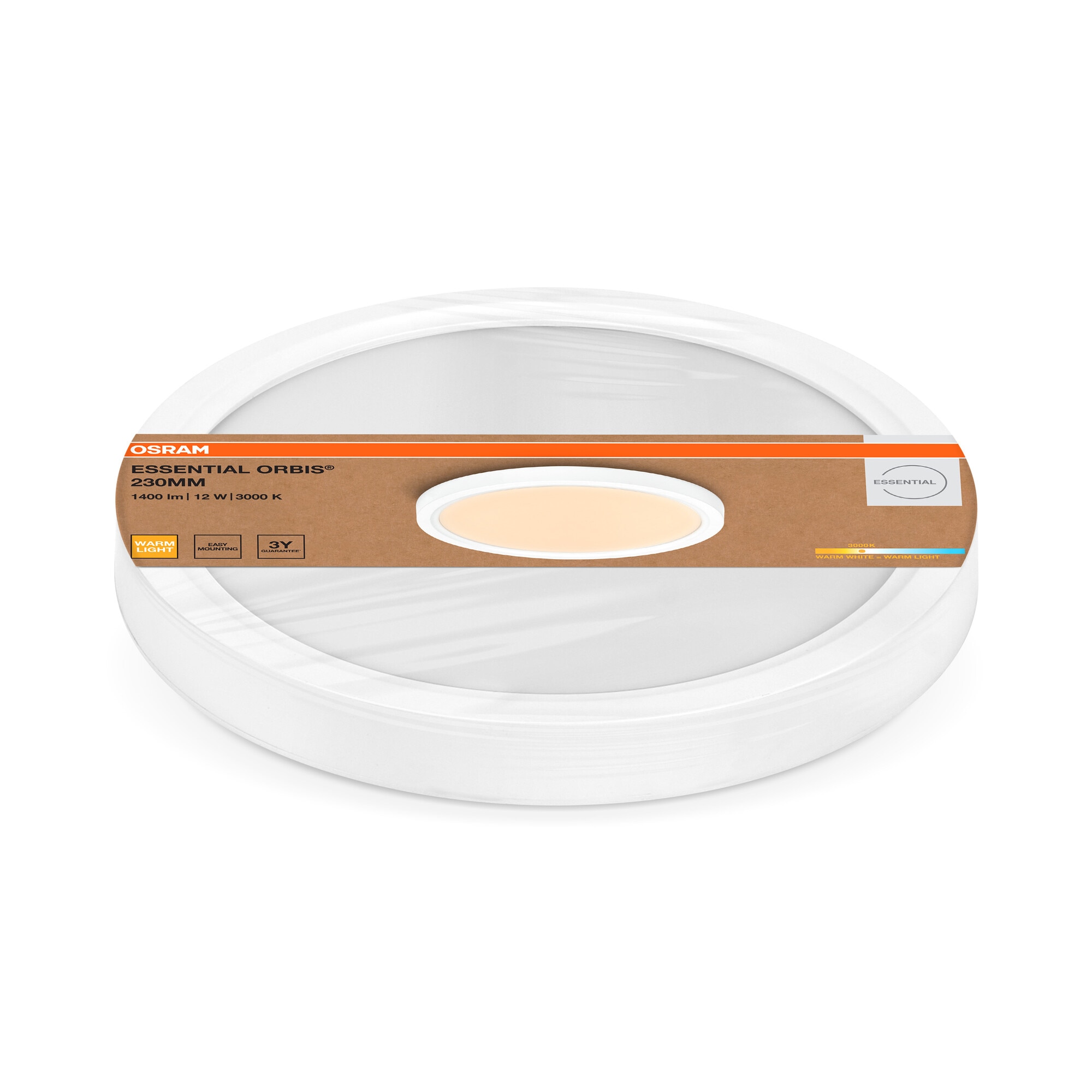 Plafon LED 12 W 3000 K 23 cm Branco-2