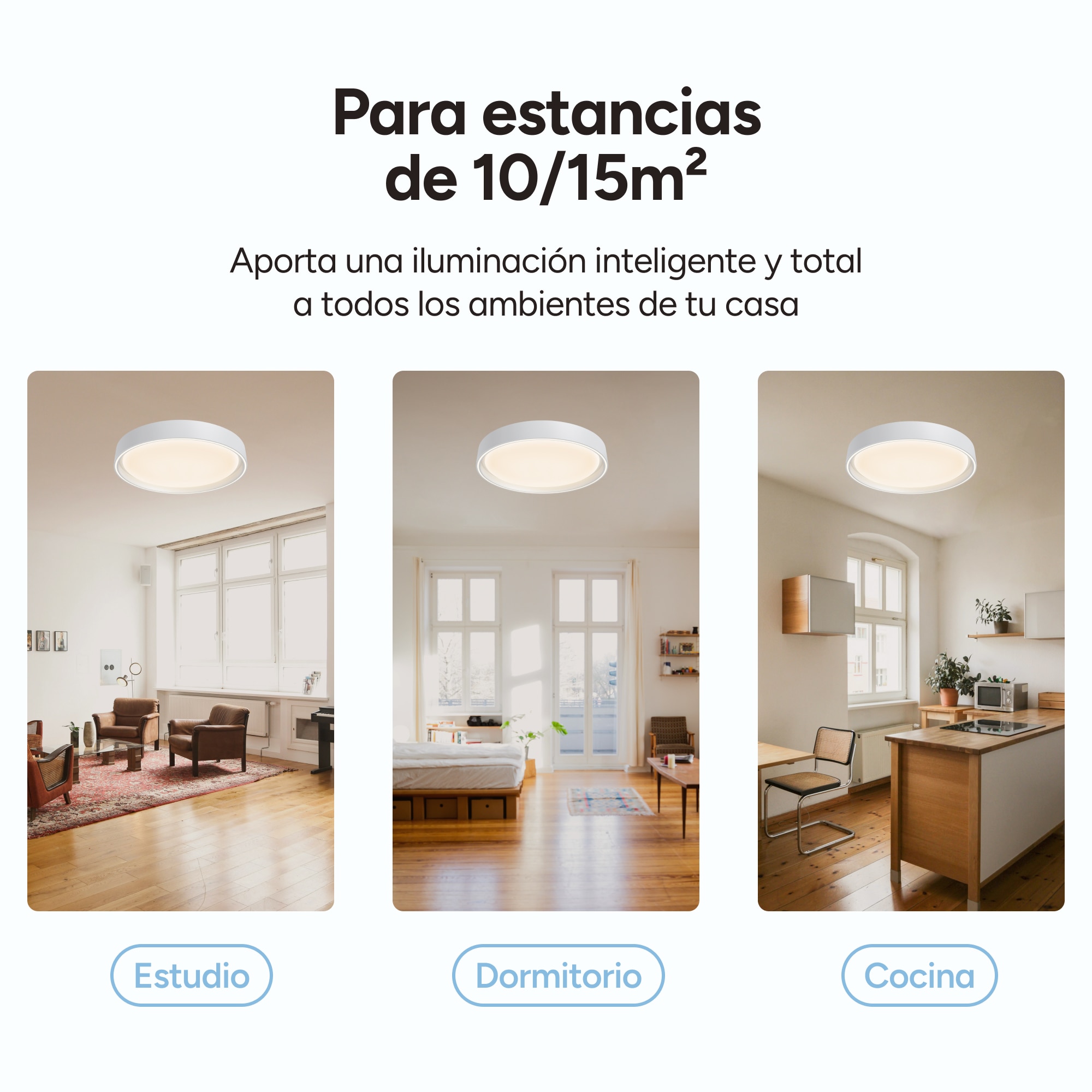 Plafón SmartLED KSIX Helios,RGBIC + CCT, Ø40x10cm, 3400 lm, 25,5W Blanco-7