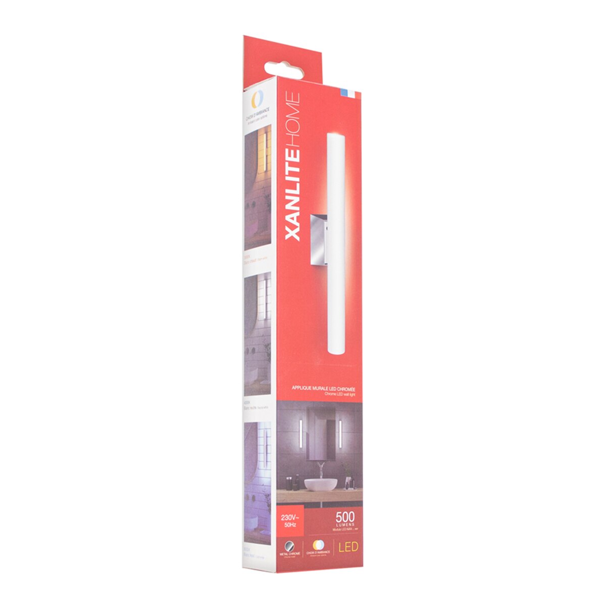 Aplique mural led cromo s14 450 lúmenes Xanlite Metal-4