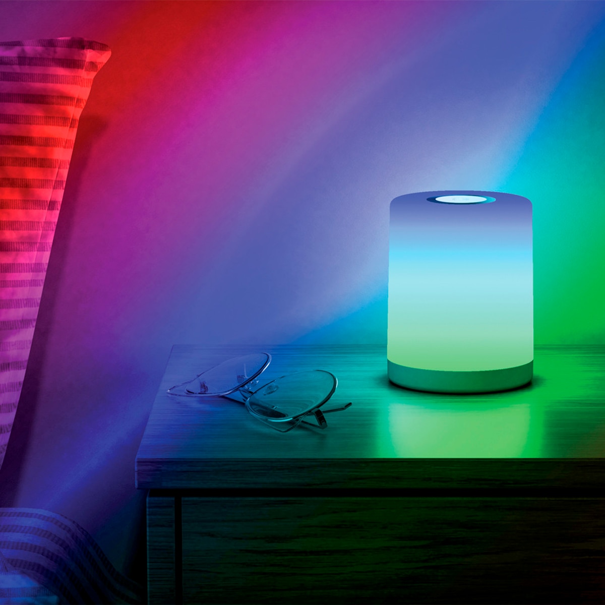 Lámpara de Mesa RGB Recargable Blanco-5