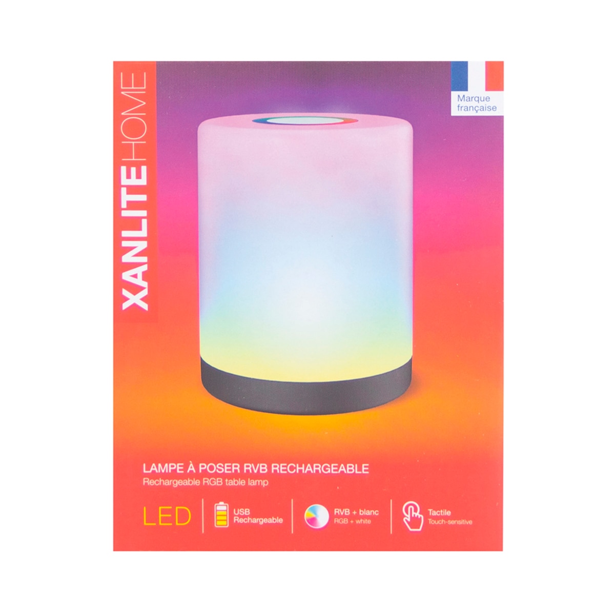 Lámpara de Mesa RGB Recargable Blanco-7