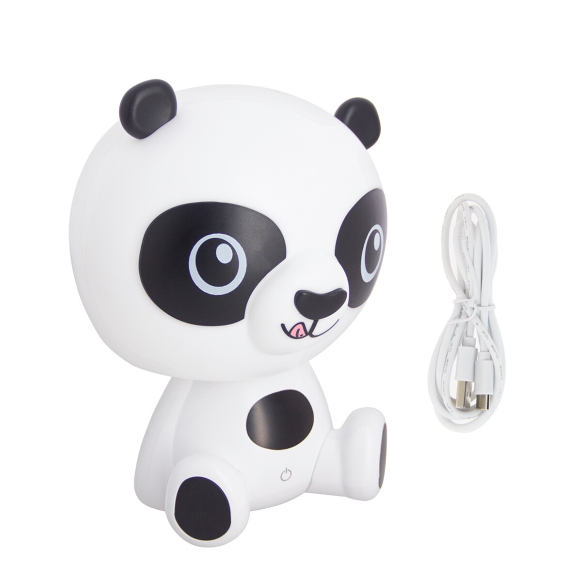 Luz Nocturna de Panda Recargable Blanco / Negro-7