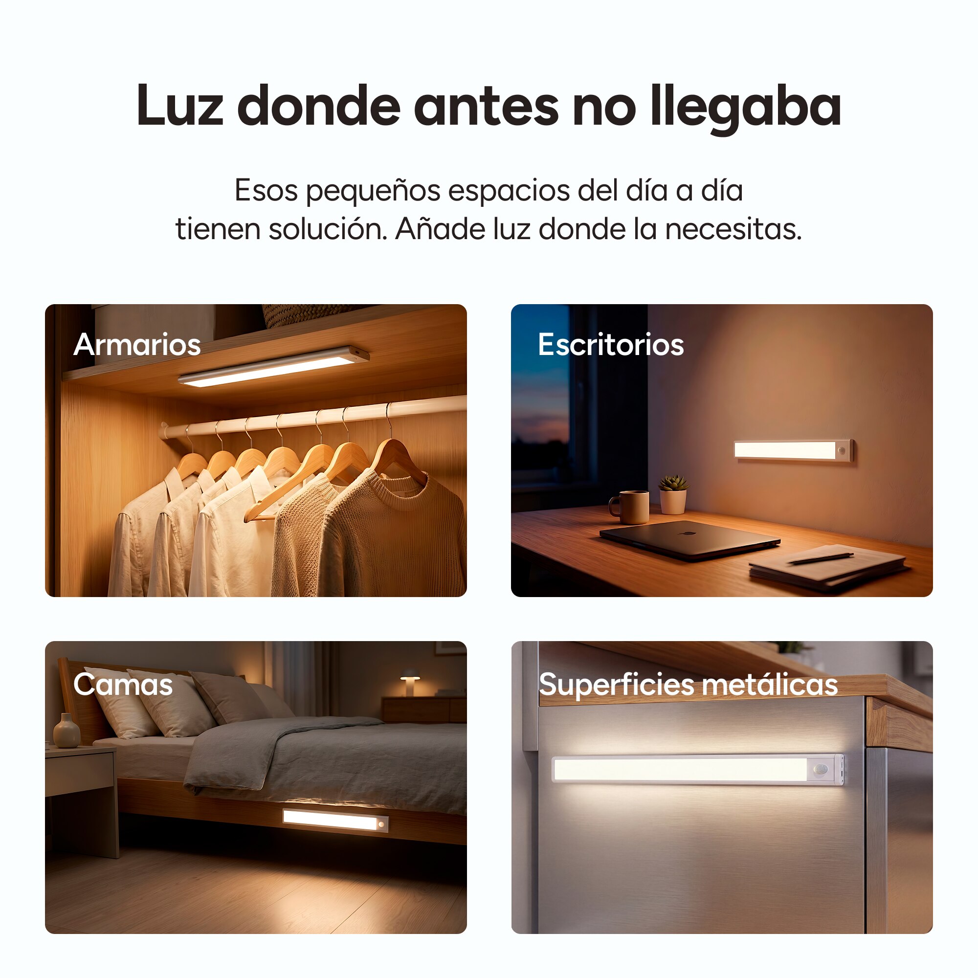 Luz Led con Sensor Recargable 30 cm 8