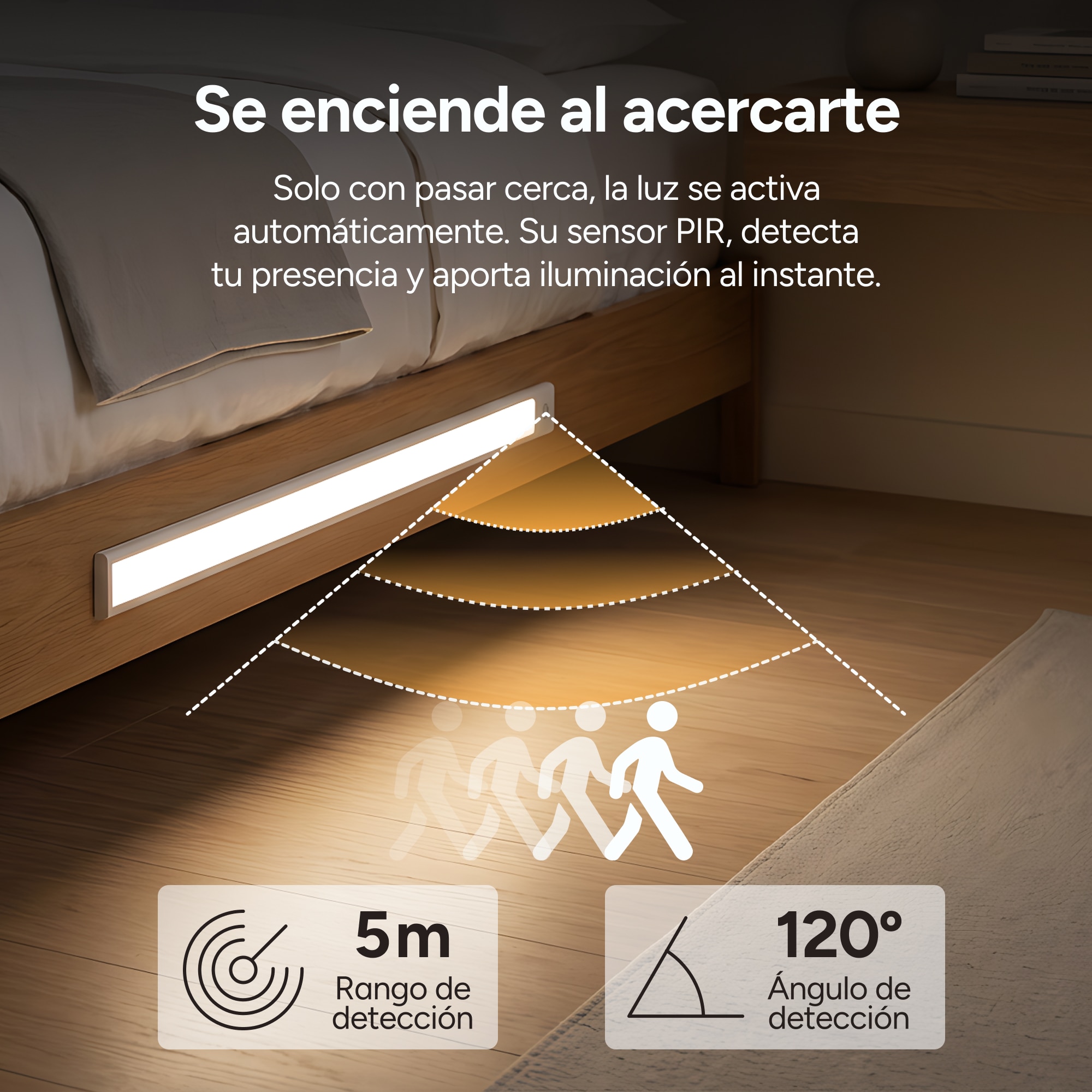 Luz Led con Sensor Recargable 60 cm 5