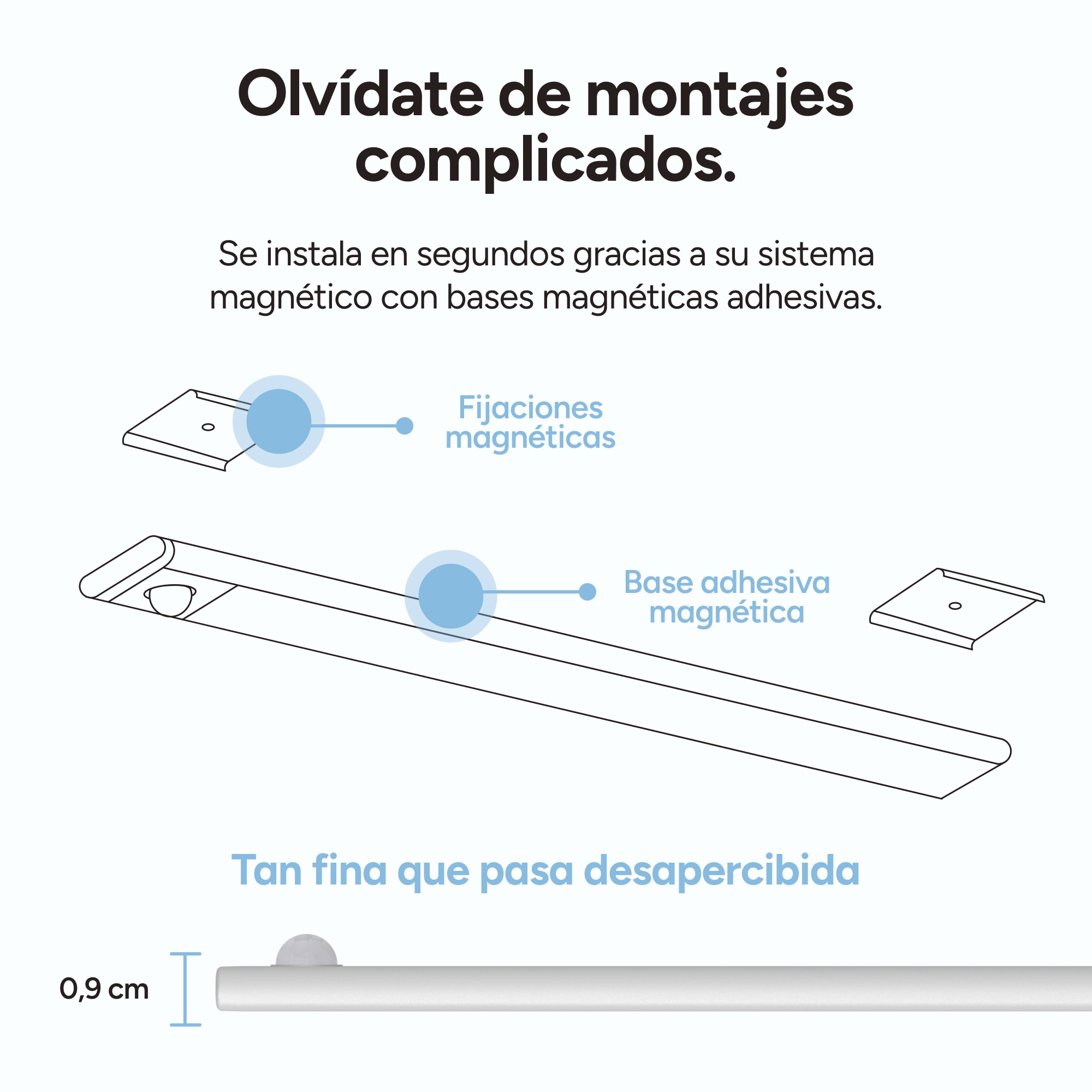 Luz Led con Sensor Recargable 60 cm 7