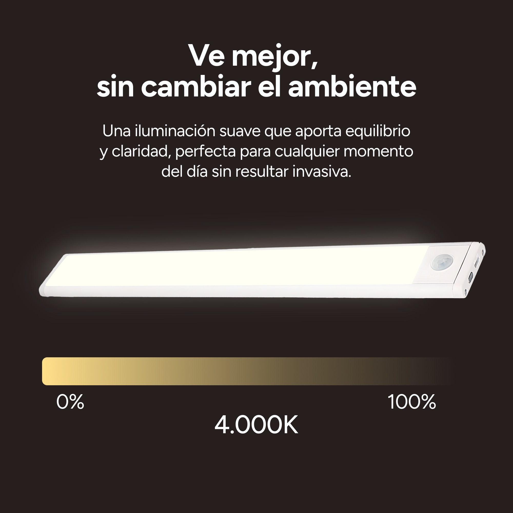 Luz Led con Sensor Recargable 60 cm 9