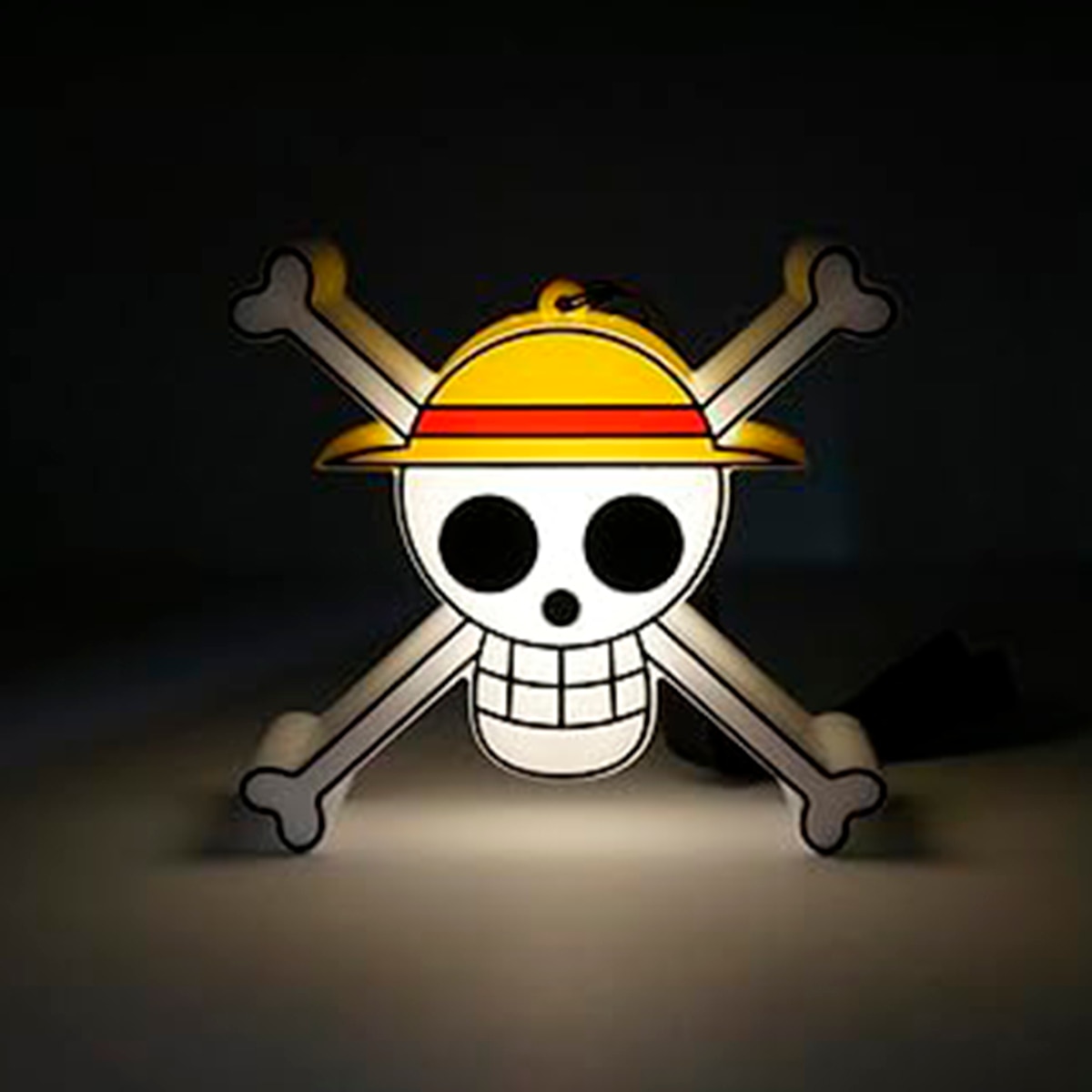 Luz guía  llavero LED calavera Luffy Blanco-2