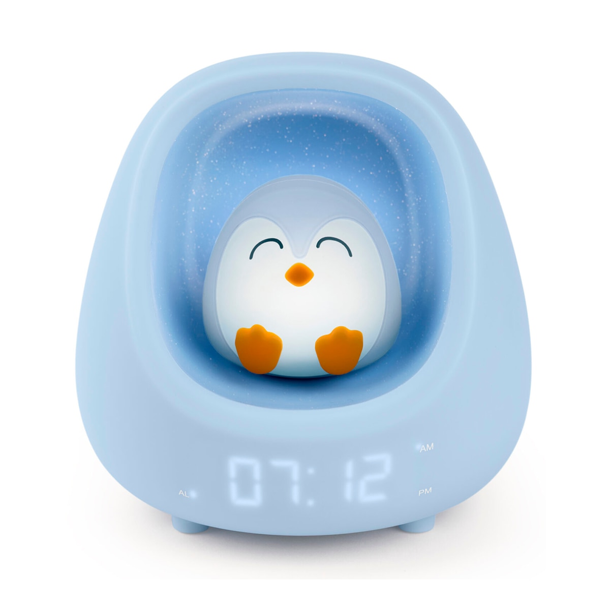 Luz nocturna y despertador Pingüino Azul-1