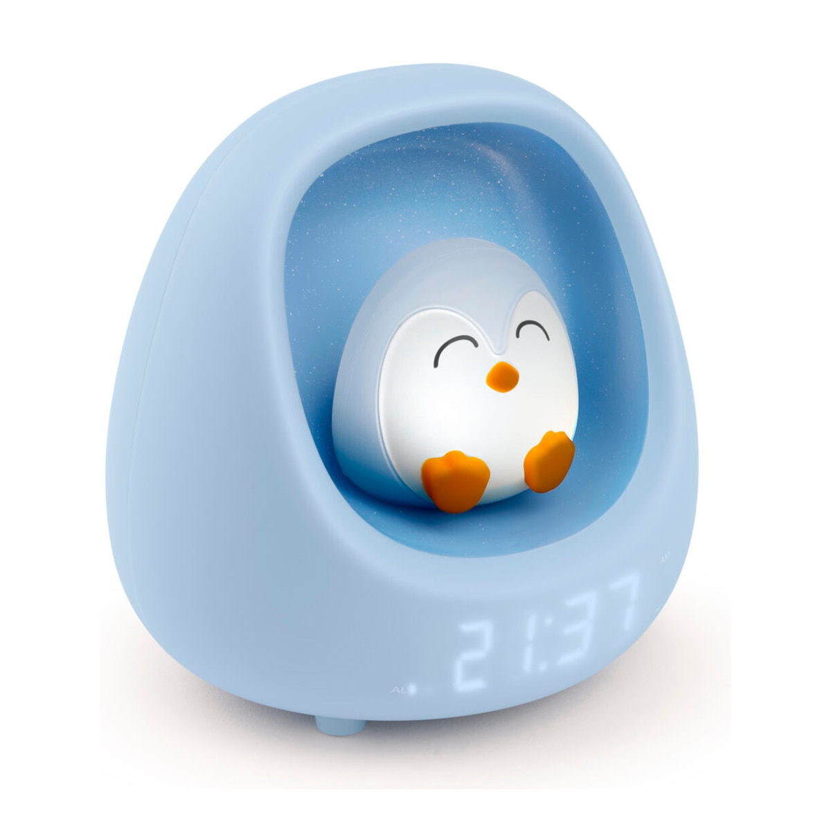 Luz nocturna y despertador Pingüino Azul-2