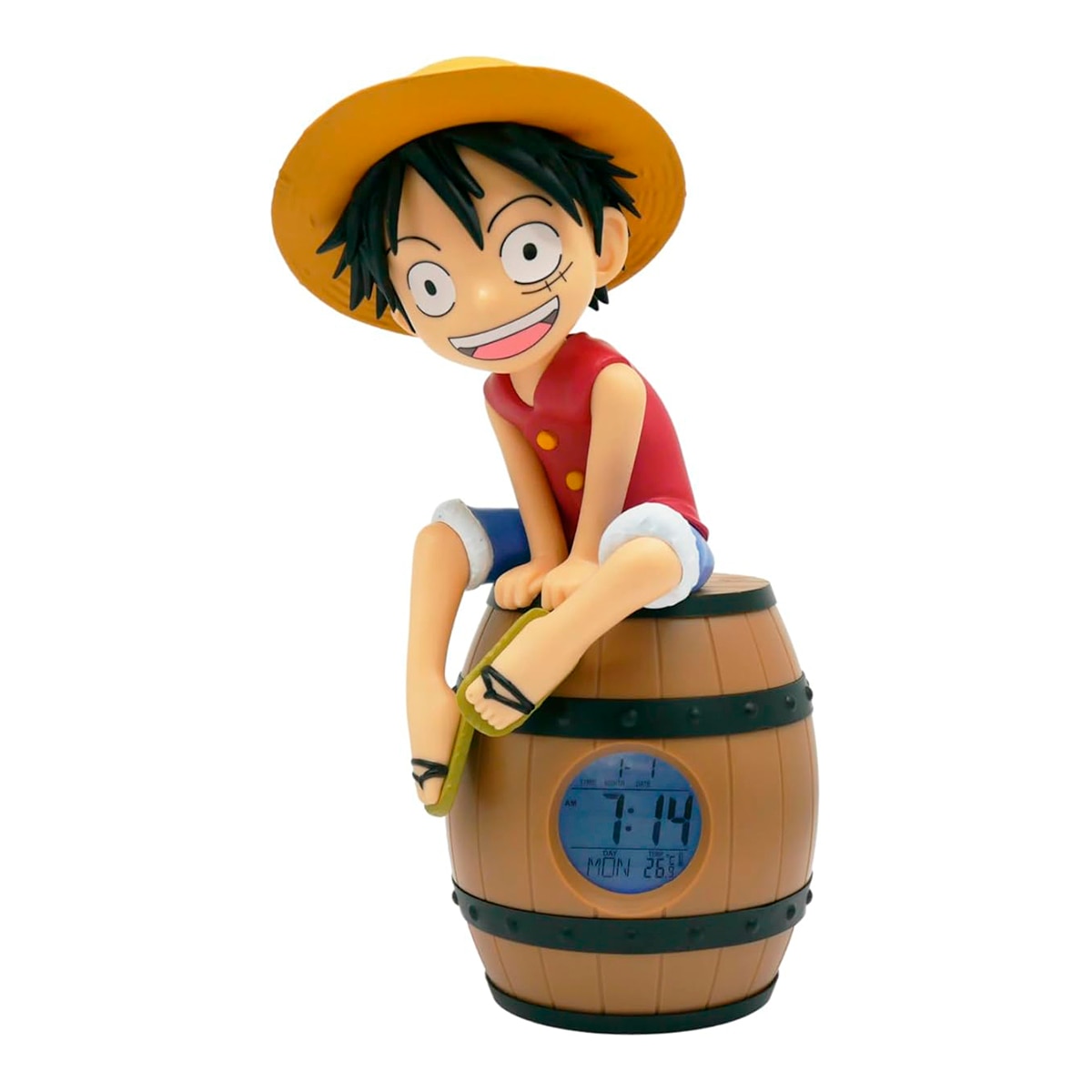 Imagen 0 de Despertador con luz nocturna con reloj LUFFY en su barril