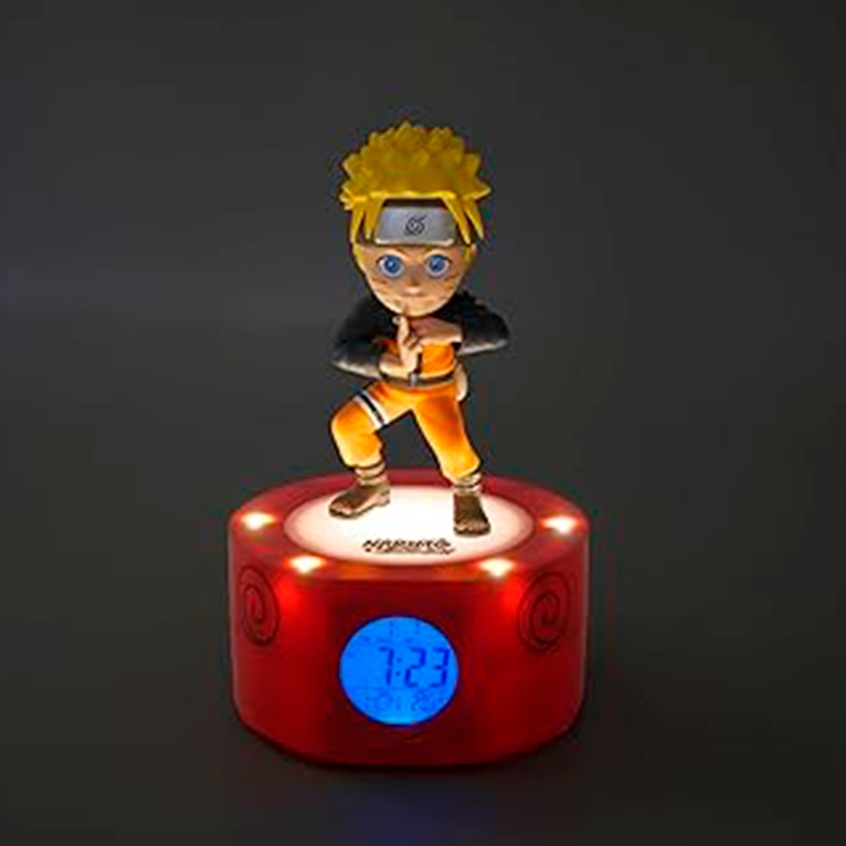 Luz nocturna con reloj Naruto Naranja-2