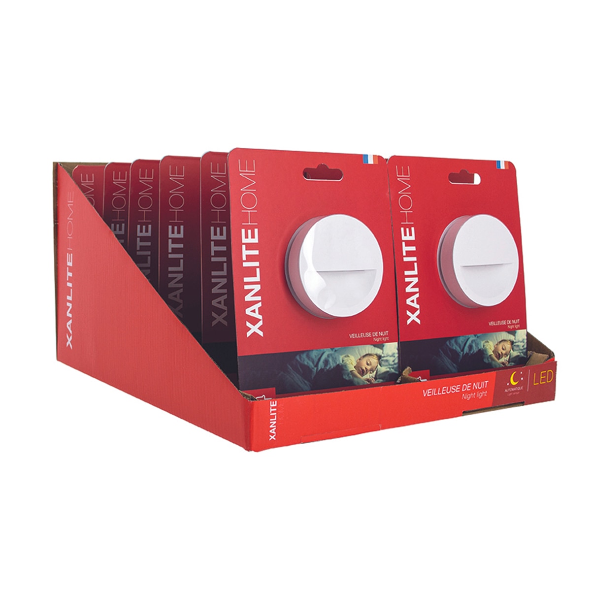 Led quitamiedos con sensor crepuscular Xanlite Blanco-3