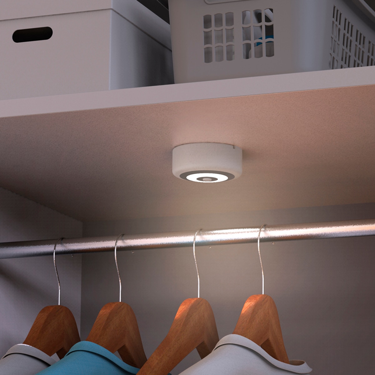 Luz sensor movimiento 200 lm, incluye pilas, Xanlite Blanco-3
