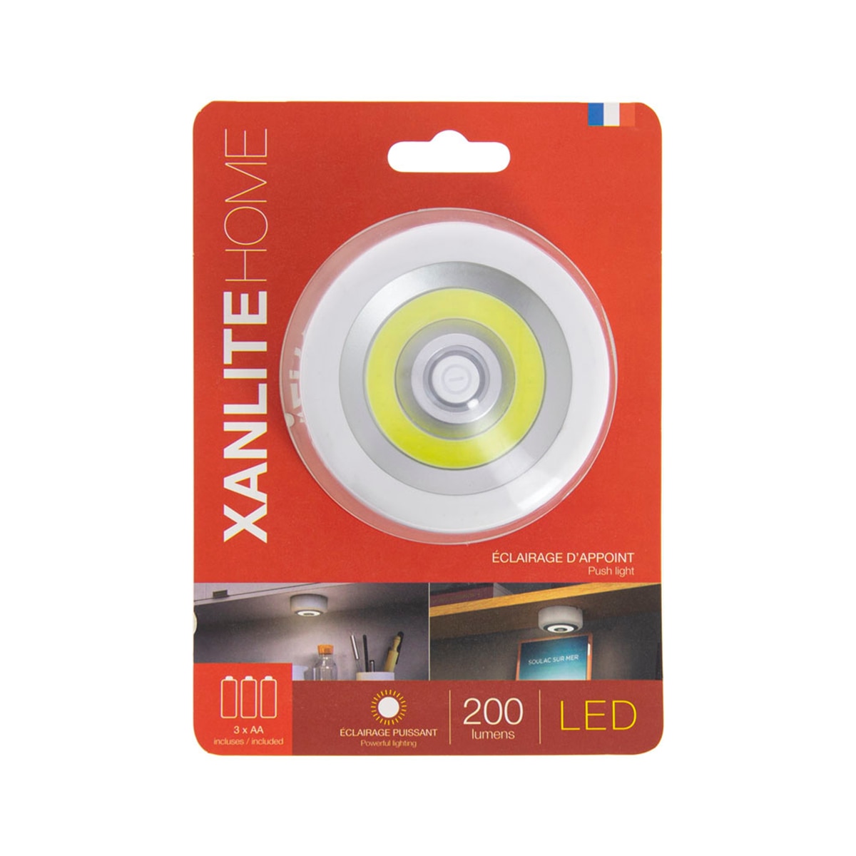 Luz sensor movimiento 200 lm, incluye pilas, Xanlite Blanco-5